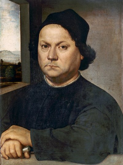 Porträt, vermutlich Andrea del Verrocchio von Lorenzo di Credi